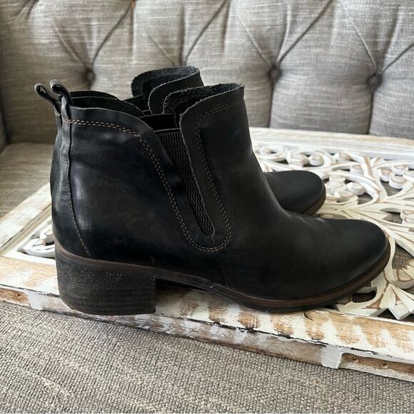Korks by Kork-Ease Black Leather Ankle Boots Women’s 9.5 - Picture 4 of 8